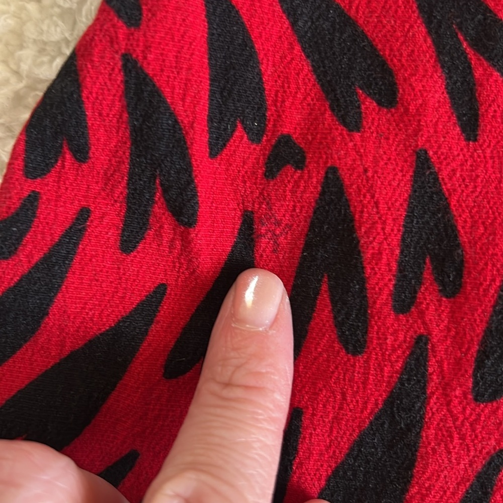 Free People Cecil Halter‎ Mini Dress Red Black Print Size L - Picture 7 of 11